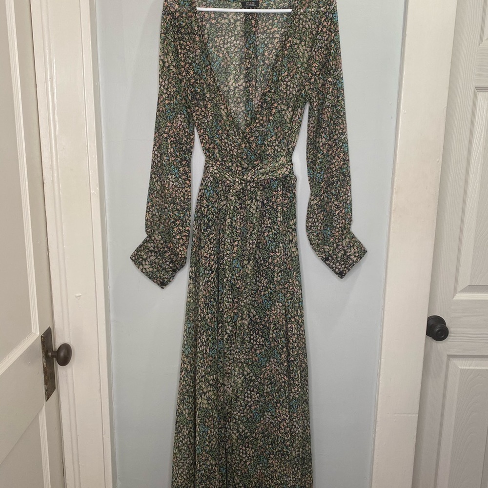 Sheer dress with flowers